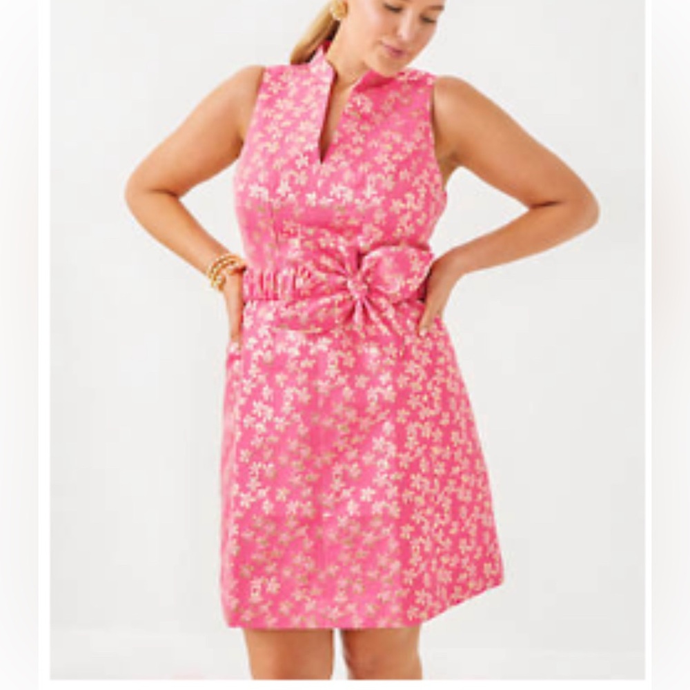 Lilly Pulitzer Tazie dress size 16 in Ditsy daisy metallic print. Never opened.